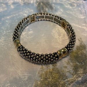 Popcorn silver stretch bracelet - designer like